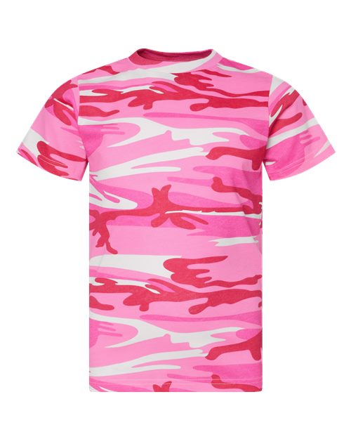 Code Five C52207 Youth Camo T-Shirt #color_PINK WOODLAND