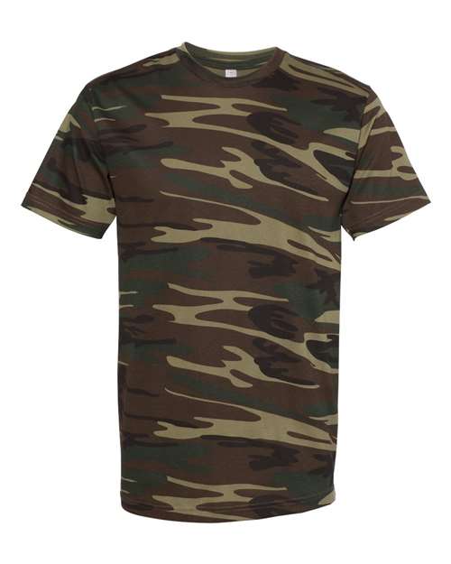 Code Five 3907 Men's Camo T-Shirt #color_GREEN WOODLAND