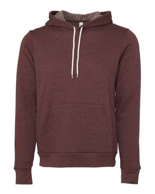 Bella + Canvas 3719 Unisex Sponge Fleece Pullover Hooded Sweatshirt #color_HEATHER MAROON