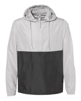 Independent Trading Co. EXP54LWP Lightweight Quarter-Zip Windbreaker Pullover Jacket #color_Smoke/ Graphite