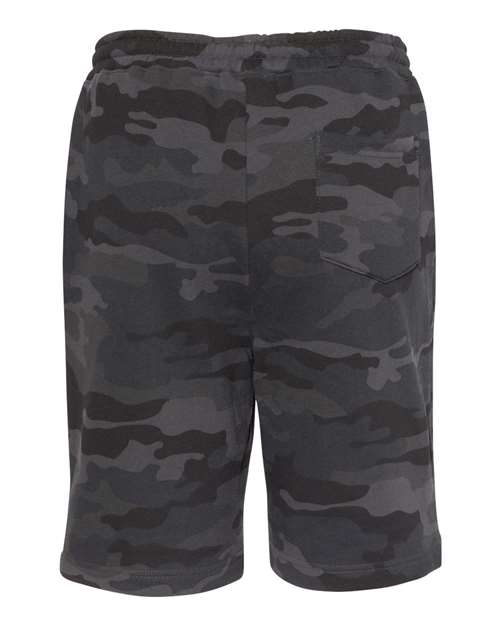 Independent Trading Co. IND20SRT Midweight Fleece Shorts #color_Black Camo