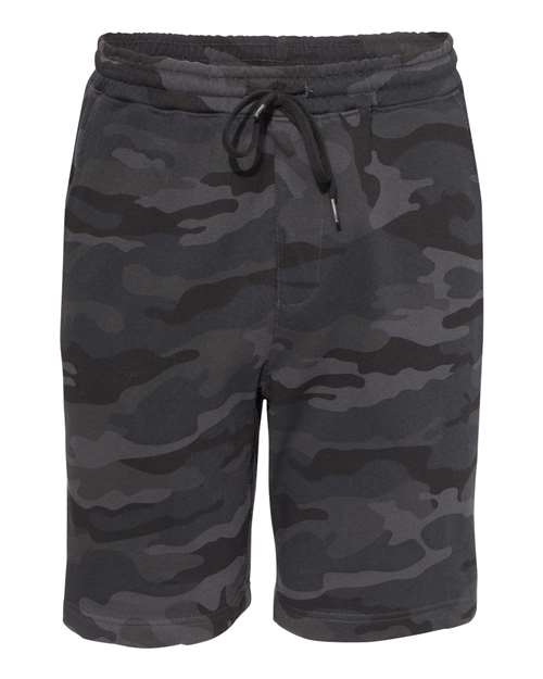 Independent Trading Co. IND20SRT Midweight Fleece Shorts #color_Black Camo