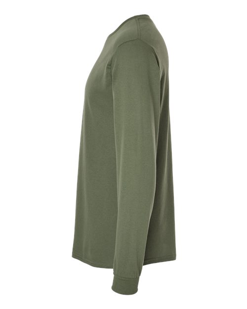 Gildan G540 Adult Heavy Cotton Long-Sleeve T-Shirt #color_MILITARY GREEN