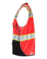 Kishigo 1515-1516 Premium Black Series Black Bottom Class 2 Vest #color_Fluorescent Red (1715)