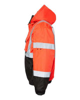 Kishigo JS130-132 Ripstop Bomber Jacket #color_Fluorescent Red