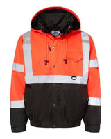 Kishigo JS130-132 Ripstop Bomber Jacket #color_Fluorescent Red