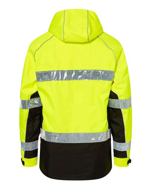 Kishigo JS152 Premium Brilliant Series Class 3 Pro Parka #color_Lime