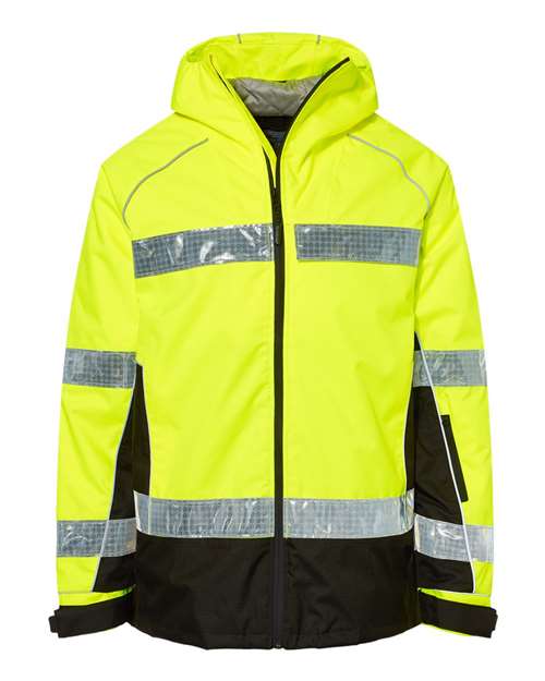 Kishigo JS152 Premium Brilliant Series Class 3 Pro Parka #color_Lime