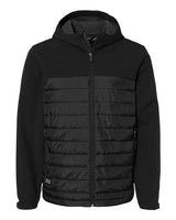 Dri Duck 5324 Men's Pinnacle Puffer Body Softshell Hooded Jacket #color_BLACK