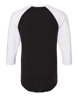 Jerzees 560RR Unisex Premium Blend Ring-Spun 3/4 Sleeve Raglan T-Shirt #color_BLACK INK/ WHITE