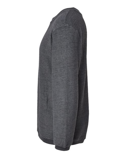 MV Sport 19179 Corded Crewneck Pullover #color_Charcoal