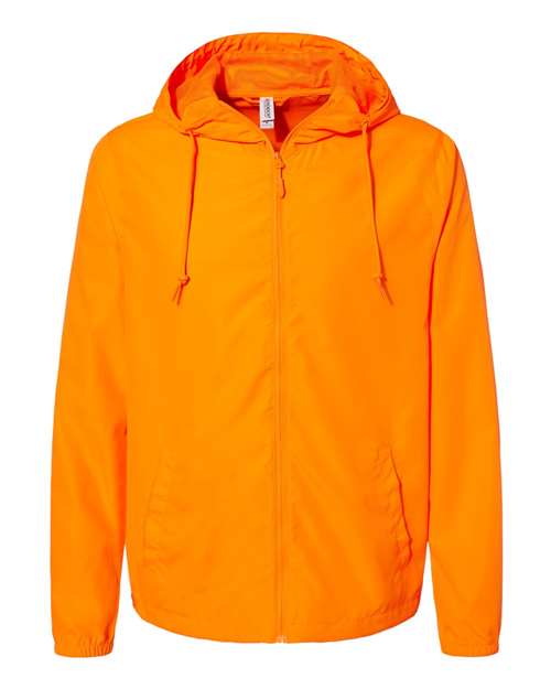 Independent Trading Co. EXP54LWZ Lightweight Windbreaker Full-Zip Jacket #color_Safety Orange