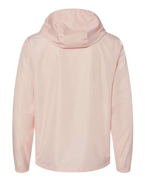 Independent Trading Co. EXP54LWZ Lightweight Windbreaker Full-Zip Jacket #color_Blush/ White Zipper