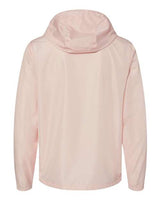 Independent Trading Co. EXP54LWZ Lightweight Windbreaker Full-Zip Jacket #color_Blush/ White Zipper
