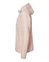 Independent Trading Co. EXP54LWZ Lightweight Windbreaker Full-Zip Jacket #color_Blush/ White Zipper
