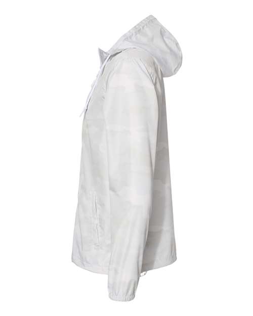 Independent Trading Co. EXP54LWZ Lightweight Windbreaker Full-Zip Jacket #color_White Camo