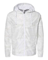 Independent Trading Co. EXP54LWZ Lightweight Windbreaker Full-Zip Jacket #color_White Camo