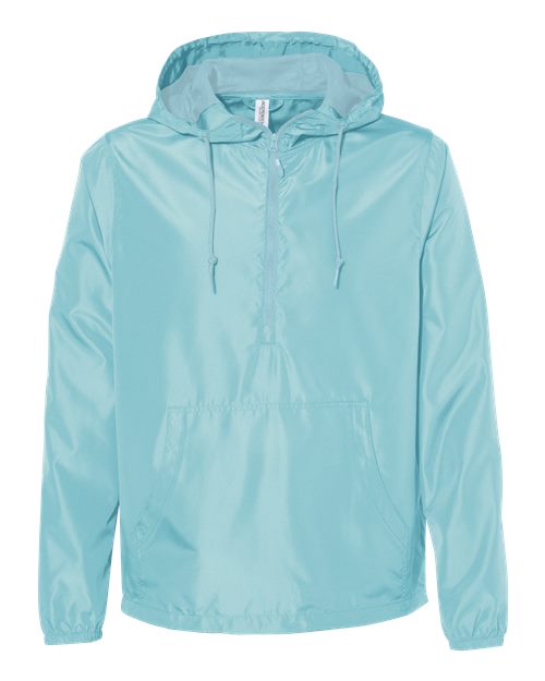 Independent Trading Co. EXP54LWP Lightweight Quarter-Zip Windbreaker Pullover Jacket #color_Aqua