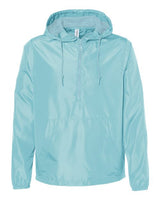 Independent Trading Co. EXP54LWP Lightweight Quarter-Zip Windbreaker Pullover Jacket #color_Aqua