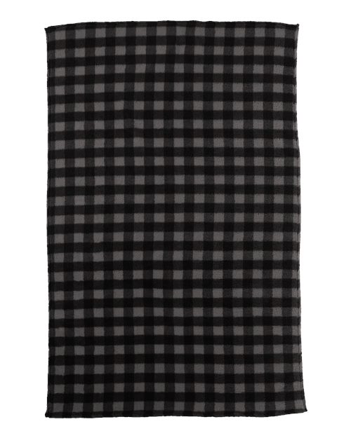 J America JA8449 Adult Epic Sherpa Blanket #color_BLK/ CHAR BUFLO