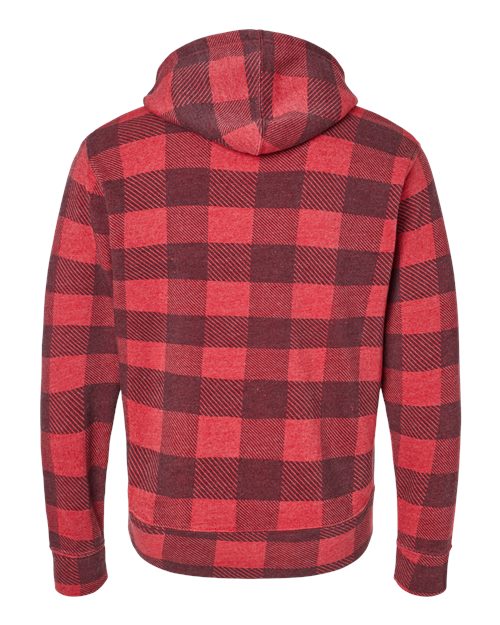 J America JA8871 Adult Triblend Pullover Fleece Hooded Sweatshirt #color_RED TRBLN BUFLO