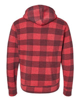 J America JA8871 Adult Triblend Pullover Fleece Hooded Sweatshirt #color_RED TRBLN BUFLO