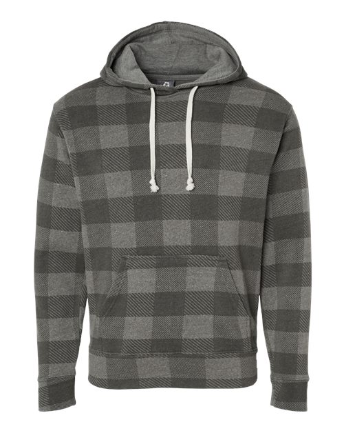 J America JA8871 Adult Triblend Pullover Fleece Hooded Sweatshirt #color_SMOK TRBLN BUFLO
