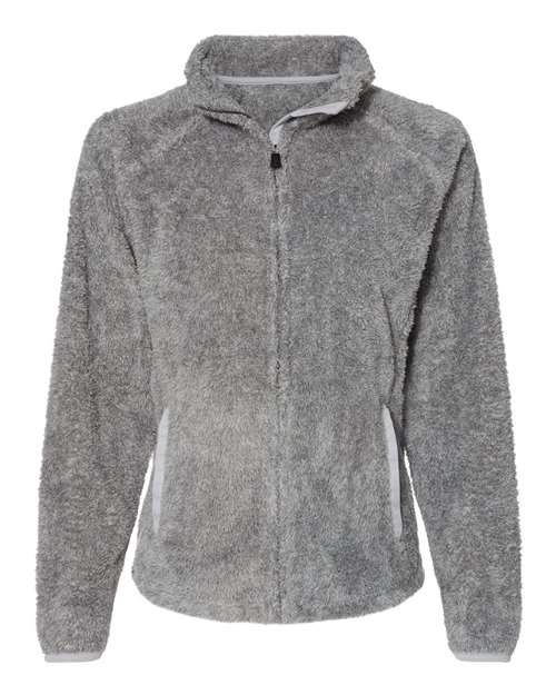 J America JA8463 Ladies Boundary Shag Full Zip #color_GREY