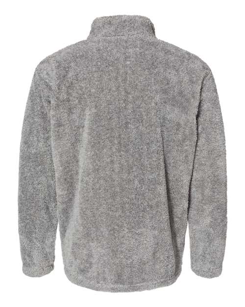 J America JA8464 Unisex Boundary Shag Quarter Zip #color_GREY
