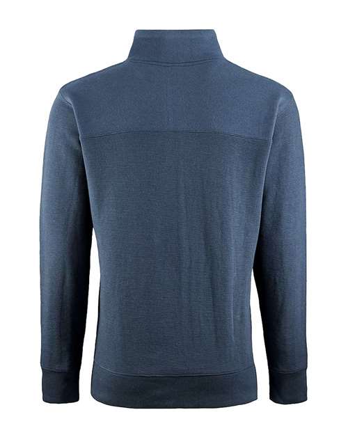 J America JA8708 Ripple Fleece Snap Pullover #color_NAVY