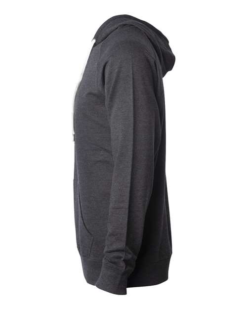 Independent Trading Co. SS1000 Icon Lightweight Loopback Terry Hooded Sweatshirt #color_Charcoal Heather