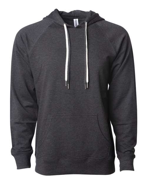 Independent Trading Co. SS1000 Icon Lightweight Loopback Terry Hooded Sweatshirt #color_Charcoal Heather
