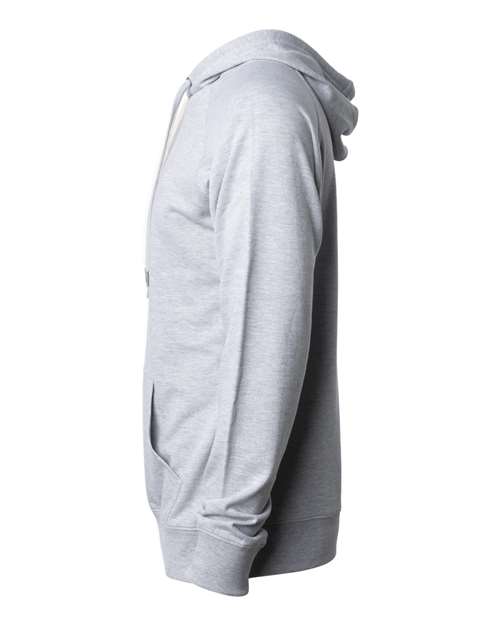 Independent Trading Co. SS1000 Icon Lightweight Loopback Terry Hooded Sweatshirt #color_Athletic Heather