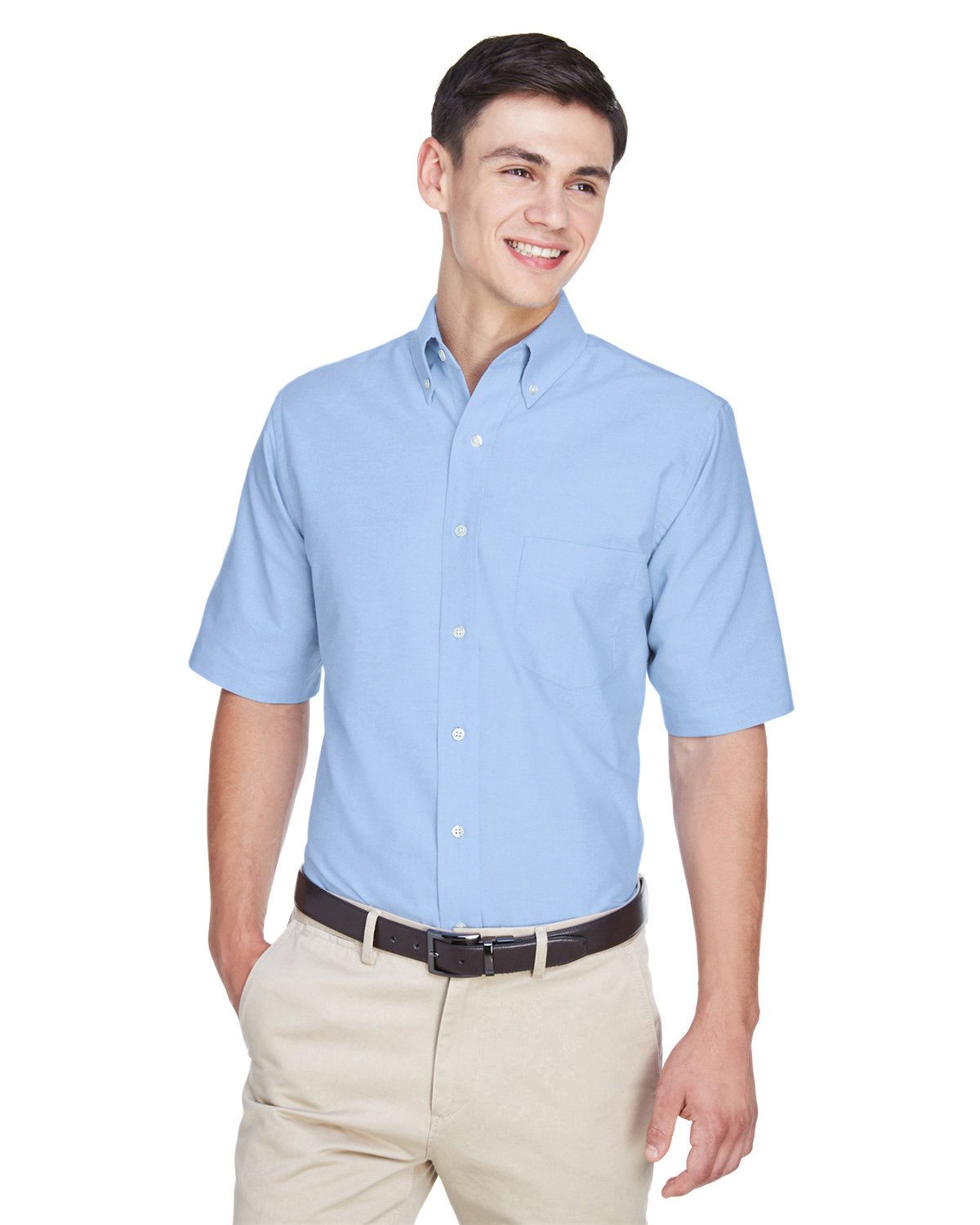 UltraClub 8972 Men's Classic Wrinkle-Resistant Short-Sleeve Oxford