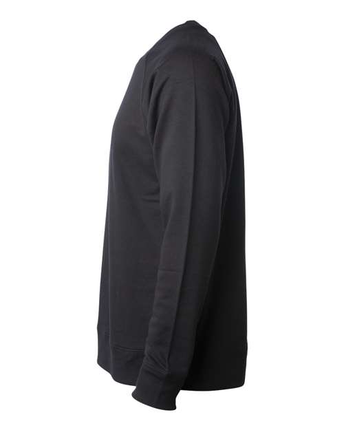 Independent Trading Co. SS1000C Icon Lightweight Loopback Terry Crewneck Sweatshirt #color_Black