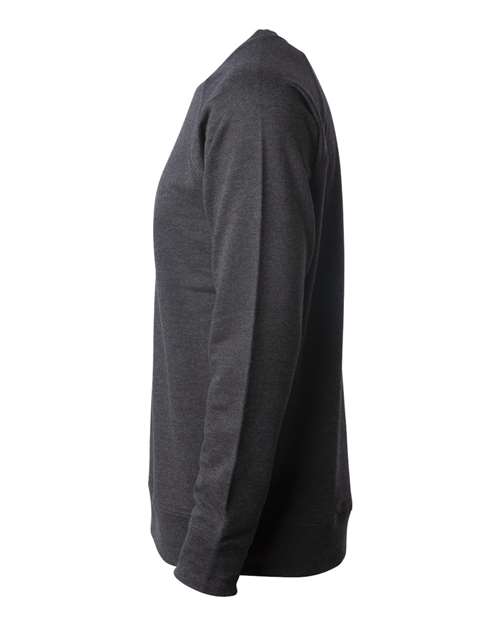Independent Trading Co. SS1000C Icon Lightweight Loopback Terry Crewneck Sweatshirt #color_Charcoal Heather