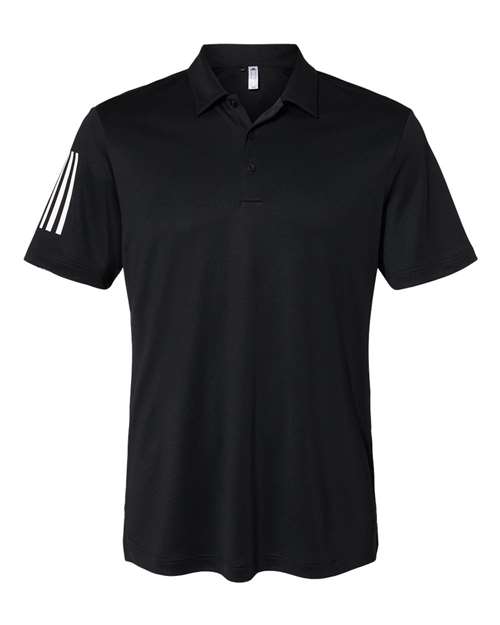 Adidas A480 Floating 3-Stripes Polo #color_Black/ White