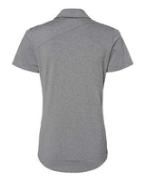Adidas A481 Women's Floating 3-Stripes Polo #color_Grey Three Heather/ Black