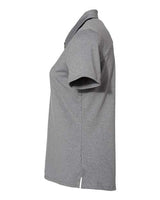 Adidas A481 Women's Floating 3-Stripes Polo #color_Grey Three Heather/ Black