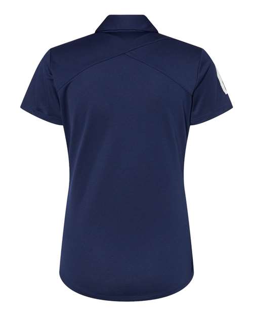 Adidas A481 Women's Floating 3-Stripes Polo #color_Team Navy Blue/ White