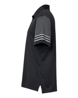 Adidas A490 Striped Sleeve Polo #color_Black/ Grey Three