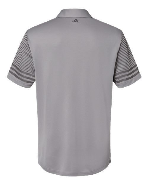 Adidas A490 Striped Sleeve Polo #color_Grey Three/ Grey Five