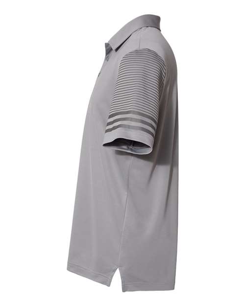Adidas A490 Striped Sleeve Polo #color_Grey Three/ Grey Five