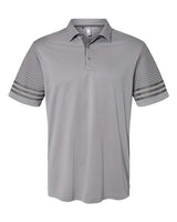Adidas A490 Striped Sleeve Polo #color_Grey Three/ Grey Five