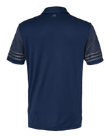 Adidas A490 Striped Sleeve Polo #color_Team Navy Blue/ Grey Five