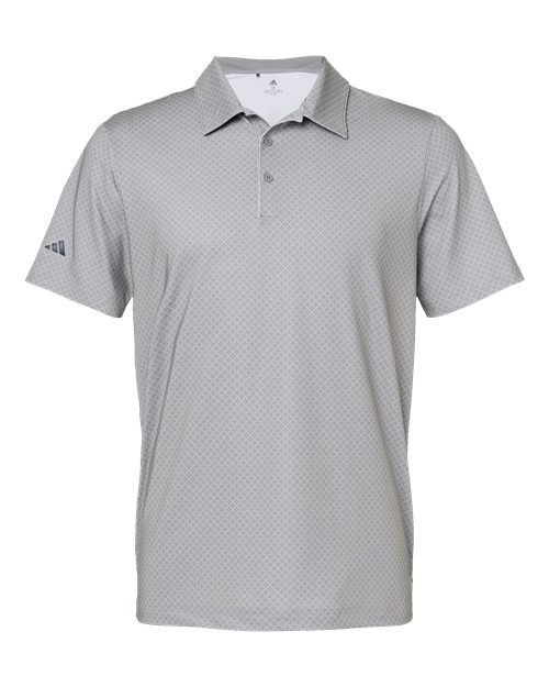 Adidas A498 Diamond Dot Print Polo #color_Grey Three/ Team Royal/ Navy