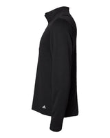 Adidas A482 3-Stripes Double Knit Quarter-Zip Pullover #color_Black/ Grey Two