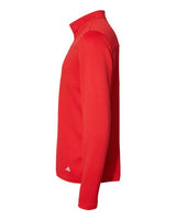 Adidas A482 3-Stripes Double Knit Quarter-Zip Pullover #color_Team Collegiate Red/ Grey Two