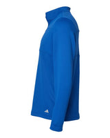 Adidas A482 3-Stripes Double Knit Quarter-Zip Pullover #color_Team Royal/ Grey Two