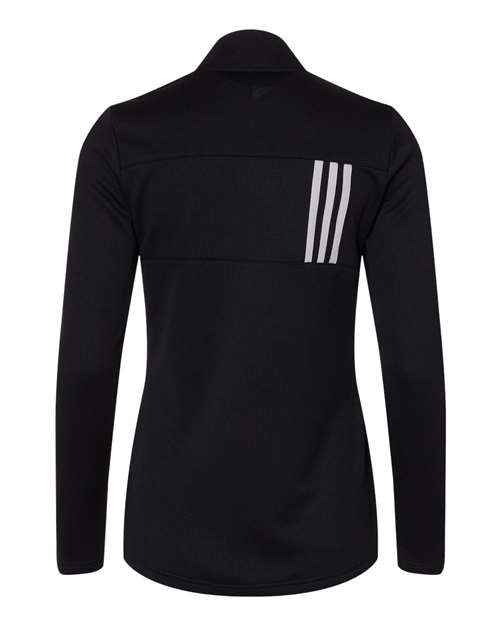 Adidas A483 Women's 3-Stripes Double Knit Full-Zip #color_Black/ Grey Two
